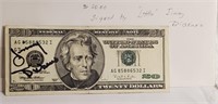 1996 $20 Bill Signed By Little Jimmy Dickens