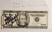 1996 $20 Bill Signed By Stone Wall Jackson