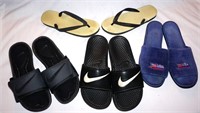 slides,flip flops,bedroom shoes sz 8 - 9