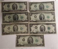 (7) 1976 $2 Bills