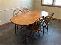 Dining Room Table & 4-Chairs, 1-Extension,