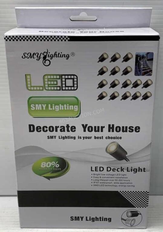 Pk of 16 SMY Recessed LED Deck Lights - NEW