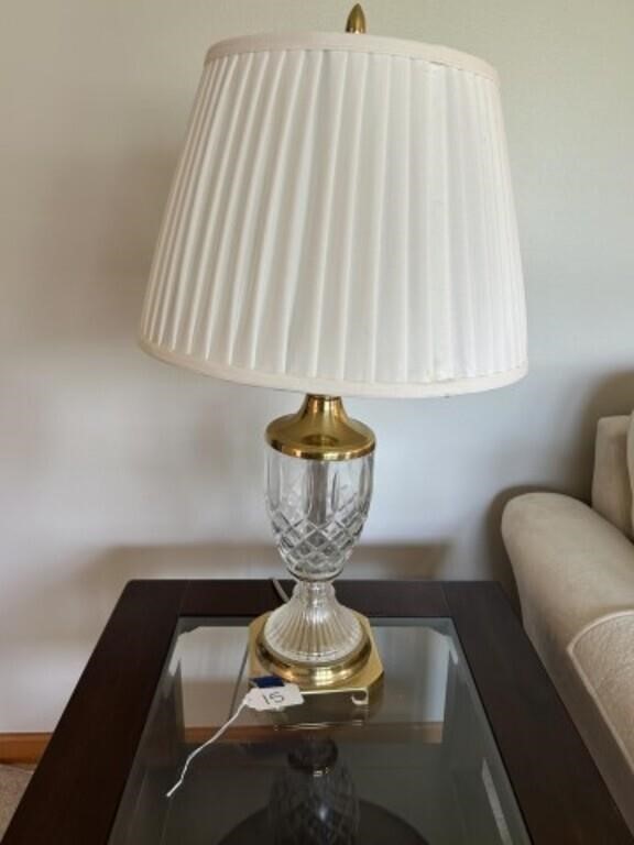 Set of Lead Glass Table Lamps