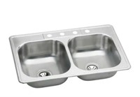 Glacier Bay Drop-In Stainless Steel 4-Hole Double