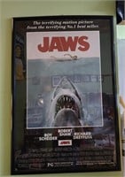 Jaws Framed Movie Poster, 25x37