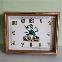 Notre Dame Fighting Irish Wood Framed Wall Clock,