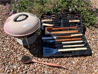 Cuisinart Grill + Wood Handled Grill Tools