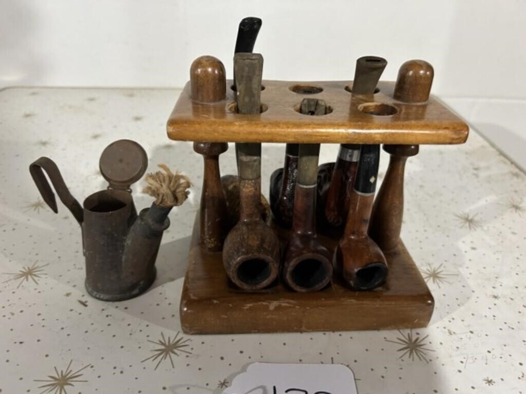 Assorted Old Pipes & Rack