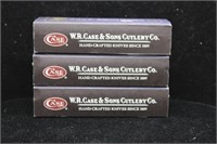 (3) Case XX Antique Stag Handle Knives in boxes