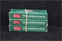 (3) Case XX Different Style Pocket Knives in boxes