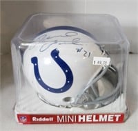 Signed Riddell Mini Helmet - Bob Sanders,