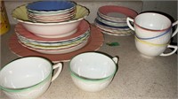 31 Piece Made in USA Plates and Cups