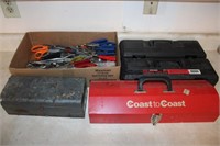 Lot of Hand Tools & Small Tool Boxes w/Contents