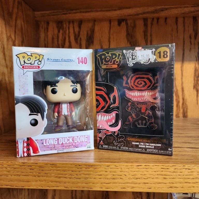 Funko Pop Long Duck Dong and Corrupted Venom Pin