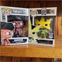 2 Funko Pops Hancock and Electro