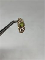 Ring Marked 14K with Green Stone 3 Grams Total