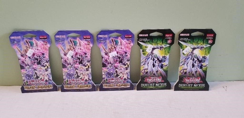 5 Yu-Gi-Oh! Valiant Smashers 7 Trading Card Packs