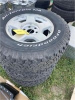 Three 17 in Chevy Rims and tires