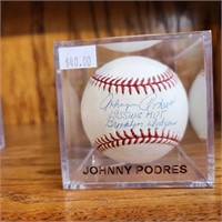 Signed Baseball  Johnny Podres