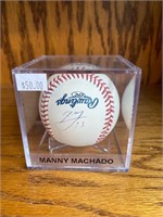 Signed Baseball-Manny Machado