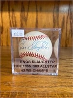 Signed Baseball-Enos Slaughter