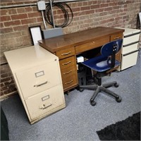 Metal 2 and 3 Drawer File Cabinets  Wood