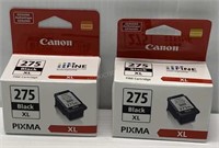 Lot of 2 Canon Pixma 275BlackXL Ink Cartridges NEW