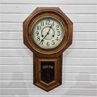 Regulator Wall Clock - Missing Pendulum & Key