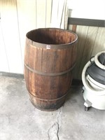 Vintage Wooden Barrel (31"H)