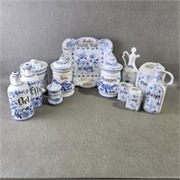 German "Blue Onion" Porcelain Serving Platter w/
