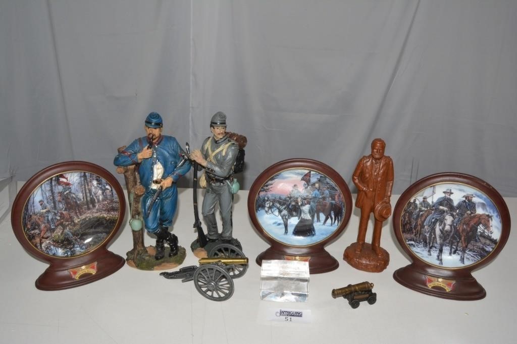 Civil War Statues and Plates