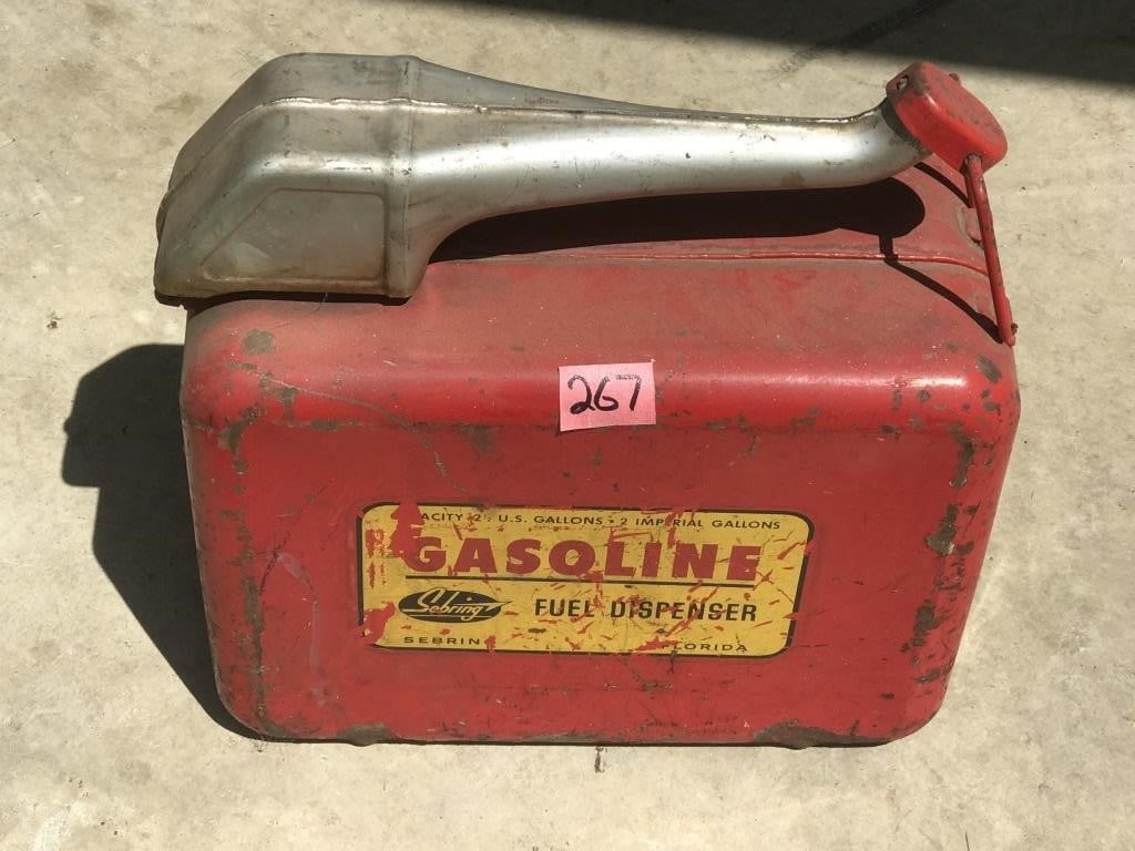 Vintage Flip Top Gass Can By Sebring