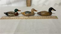Mini Hand Carved  Ducks by Lyle Kitchen