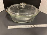 Glass casserole dish with lid
