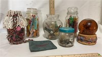 Planters Jars with Old Clothespins, Jars, misc