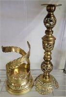 BRASS CANDLE STAND AND CANDLE STICK HOLDER
