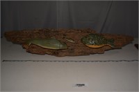 Handmade Wooden Fish Art and Stain Glass