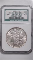 1887 Morgan Silver $1 NGC BU Binions