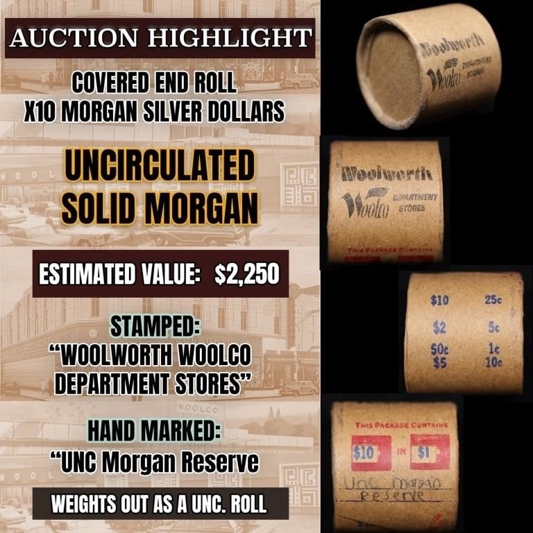 *EXCLUSIVE* x10 Morgan Covered End Roll! Marked "U