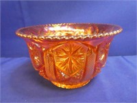 Imperial Star & File Carnival Glass Bowl