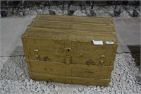 Gold Painted Wooden Chest