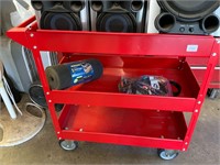 Rolling Tool Cart 3 Shelf w/Liner  33" x 16" x 33"