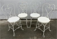(Q) Vintage Painted Ice Cream Parlor Style Chairs