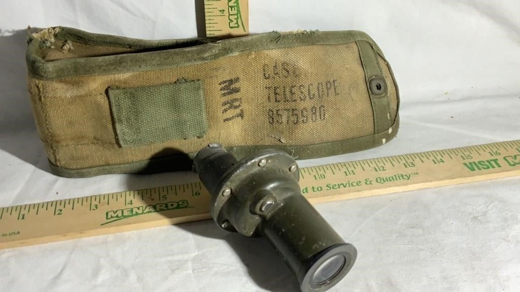 Vintage Military Case Telescope