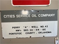 Cities Service Oil Co lease sign 36Wx18T SSP