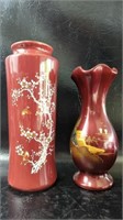 Vintage Japanese Cylindrical Porcelain Vase &