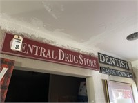 (4) wooden decorator signs