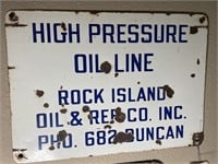 Rock Island Oil Pipeline sign 14Wx10T SSP