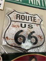 (5) Route 66 decorator signs