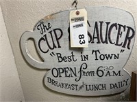 Cup & saucer restaurant sign 18Wx16T